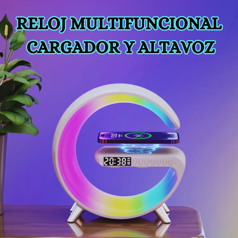 Reloj Multifuncional Cargador y Altavoz