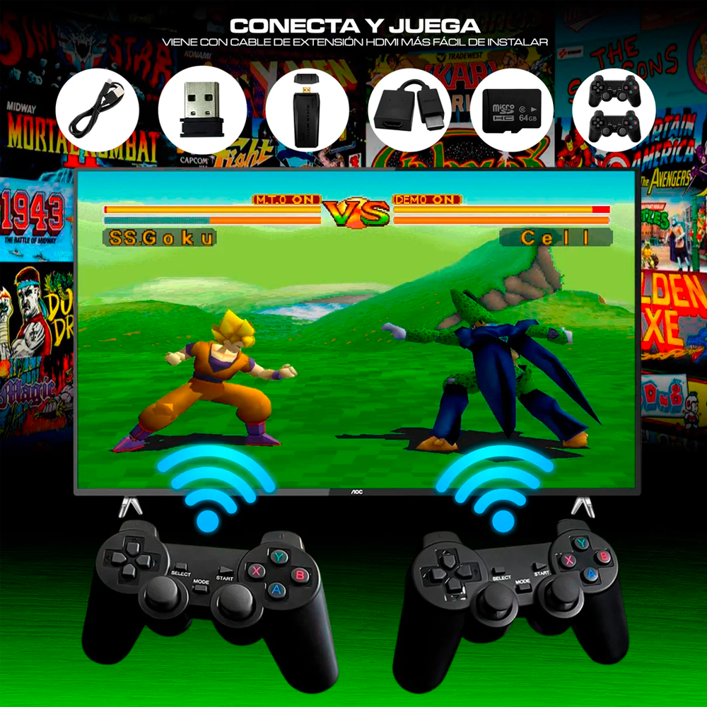 Consola de videojuegos 4K 20000 juegos retro