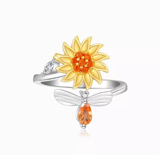 Anillo de Girasol Giratorio