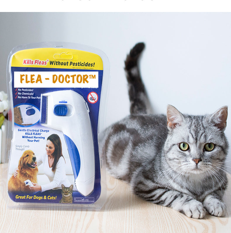 FLEA DOCTOR ™ peine eléctrico para perros y gatos | Elimina pulgas y garrapatas